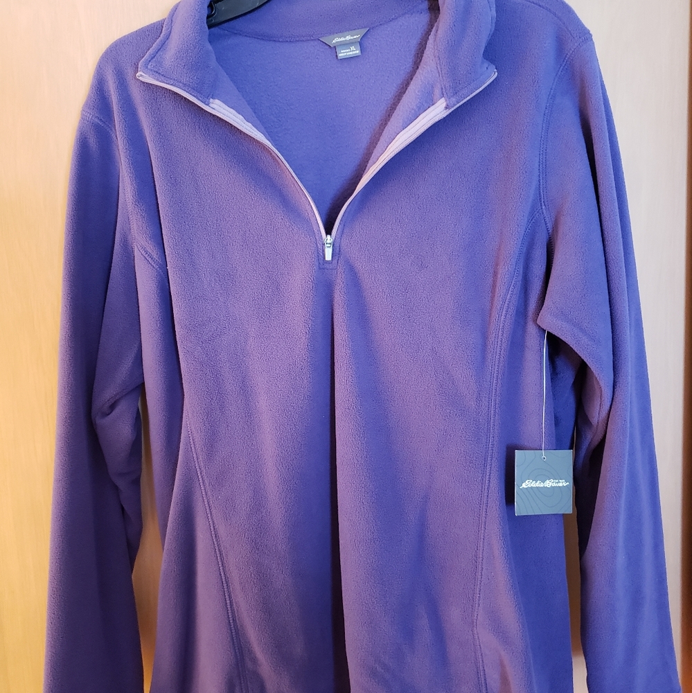 Eddie Bauer Purple half zip Sweatshirt size XL